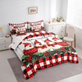 thumbnail image 3 of Manfei Kawaii Rustic Rooster Bedding Comforter Set 7pcs for Kids, Christmas Flower Plant Queen Bedding Sets, Farmhouse Cabin Reversible Queen Sheet Sets, Ultra Soft Bedroom Decor, 3 of 7