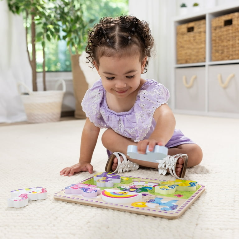 Melissa & Doug Fairytale Wooden Chunky Puzzle (6 Pieces) - FSC
