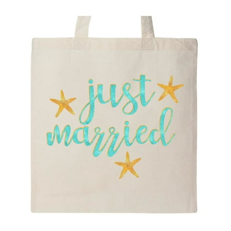 Starfish Just Married Tote Bag