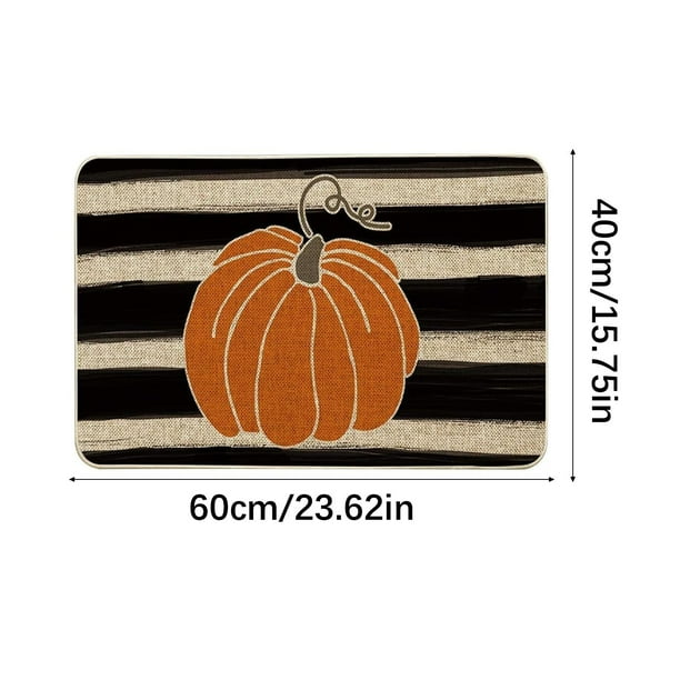Yhmxh Alfombras con estampado de calabazas de Halloween. Alfombras de bienvenida para interiores y exteriores, ideales para pasillos y terrazas.