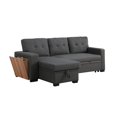 thumbnail image 6 of Devion Furniture Polyester Reversible Sectional Sofa, Dark Gray, 6 of 21