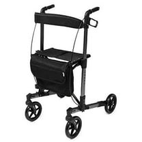 Lumex Allura LX Rollator with Seat - Stylish Modern Design for Tall Users - Black, LX5000LXBK