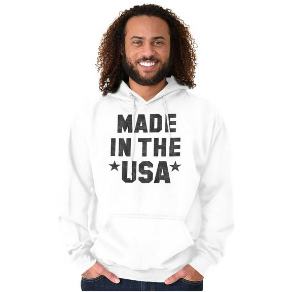 Made in the USA Patriotic Pride Stars Hoodie Sweatshirt Women Men Brisco Brands M