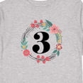 thumbnail image 4 of Inktastic 3rd Birthday Floral Wreath 3 Year Old Girl Girls Long Sleeve Toddler T-Shirt, 4 of 5