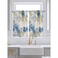 thumbnail image 2 of Kitchen Curtains 54 Inches length, Blue Yellow Beige Window Treatment Curtain Drapes, Retro Abstract Modern Art Painting Decorative Window Curtains for Bedroom Cafe, 52"x54", 2 Panels, 2 of 7