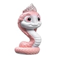 thumbnail image 4 of Estatua de serpiente pequeña, figura de animal en miniatura, figura de serpiente en miniatura de año Nuevo chino 2025 para Navidad, hogar, Halloween, 29 x 24 x 48 cm color rosa, 4 of 8