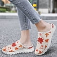 thumbnail image 4 of POLERO Autumn Maple Leaves Backless Walking Sneakers for Women Lady Slip-on Mule Shoes Casual Breathable Loafers Closed Toe Music Note Slippers for Home,Office,Outdoor, 4 of 7