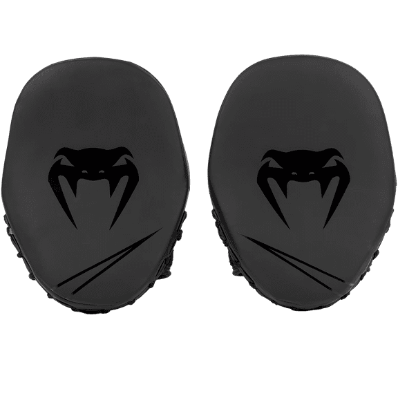 Venum Classic Curved Punching Mitts for Boxing, MMA Muay Thai Boxing Pads for Training, Punch Focus Mitts, Hand Pads Sparring Gear, Strike Shield - Black - Unisex