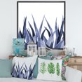 thumbnail image 2 of Designart 'Close Up Navy Blue Agave Leaves' Traditional Framed Canvas Wall Art Print, 2 of 5