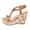 A-Orange9, variant on Womens Wedge Sandals Bohemian Glam Elegant Open Toe Elastic Slingback Soft Padded Footbed Wedge Sandals Summer Vacation Sandals