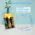 thumbnail image 3 of shiyou-Acrylic Picture Frame 7x5 Inch Picture Floating Display Clear Magnetic Acrylic Frame Double Sided Photo Frame for Desktop Stand (Clear (1 Pack), 5X7), 3 of 4