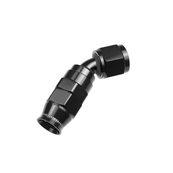 -08 AN 45 Degree PTFE Reusable Hose End - Black