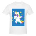 thumbnail image 4 of Bingfone Cool Unicorn Star Golden Men'S Loose Fit Short-Sleeve Pocket T-Shirt, 4 of 7