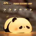 thumbnail image 2 of MYKOMI Panda Night Light for Kids Bedroom, Cute Animal Silicone Nursery Night Light Touch Control Nightlights USB Rechargeable Bedside Lamp for Baby Children Toddlers Women Teen Girls Breastfeeding Gi, 2 of 7
