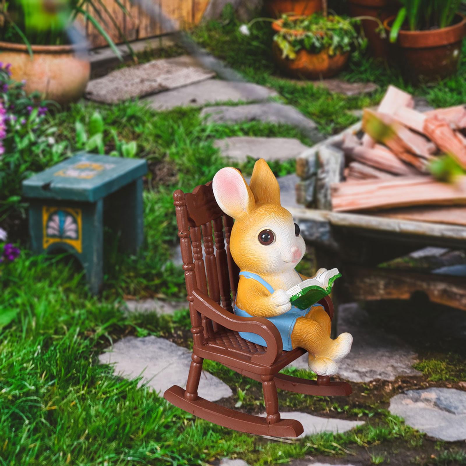 WLPZXP Garden Statue Animal Sculpture Cute Cartoon Creative Resin Tabletop Ornament for Male