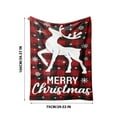 thumbnail image 3 of LanSuare Reindeer Plaid Christmas Throw Blanket, 29x39Inch Polyester Fiber Soft Warm Lightweight Blanket , for Sofa, Travel, Stocking Stuffers & Gifts, 3 of 6
