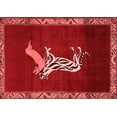 thumbnail image 1 of Ahgly Company Indoor Rectangle Animal Red Traditional Area Rugs, 4' x 6', 1 of 4