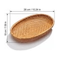 thumbnail image 3 of Oval Woven Storage Basket, Bamboo Handcrafted Organizer Bin, Household Multi-Purpose Shelf Tidy, Woven Storage Basket For Bedroom Closet And Bathroom Essentials(A), 3 of 3