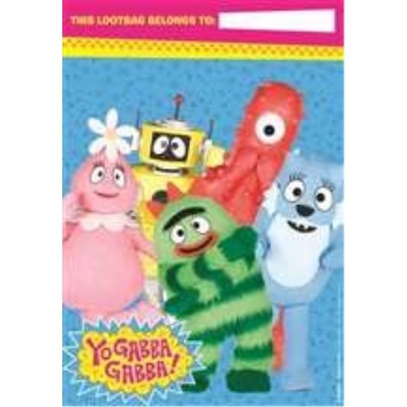 yo gabba gabba loot bags 8 count