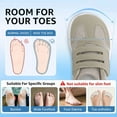 thumbnail image 4 of Wide Toe Box Shoes Women, Walking Shoes Hook and Loop Shoes for Diabetic Metatarsalgia Morton's Neuroma Swollen Feet Seniors, Taupe, 6.5 US, 4 of 6