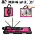 thumbnail image 2 of Samsung Galaxy Tab A8 Case 10.5 Inch 2022 SM-X200/X205/X207 with Built-in Screen Protector, Dteck Heavy Duty 3 in 1 Shockproof Bumper Full Body Drop Protection with 360° Ring Holder,Black+Rose, 2 of 8