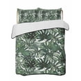 thumbnail image 2 of Green Palm Leaves Twin XL Size Down Alternative Comforter, Lightweight Comforter Quilt Bedding Set with Pillow Shams Summer Tropical Leaf Vintage All Seasons Bed Comforter Duvet Insert 68"x98", 2 of 7