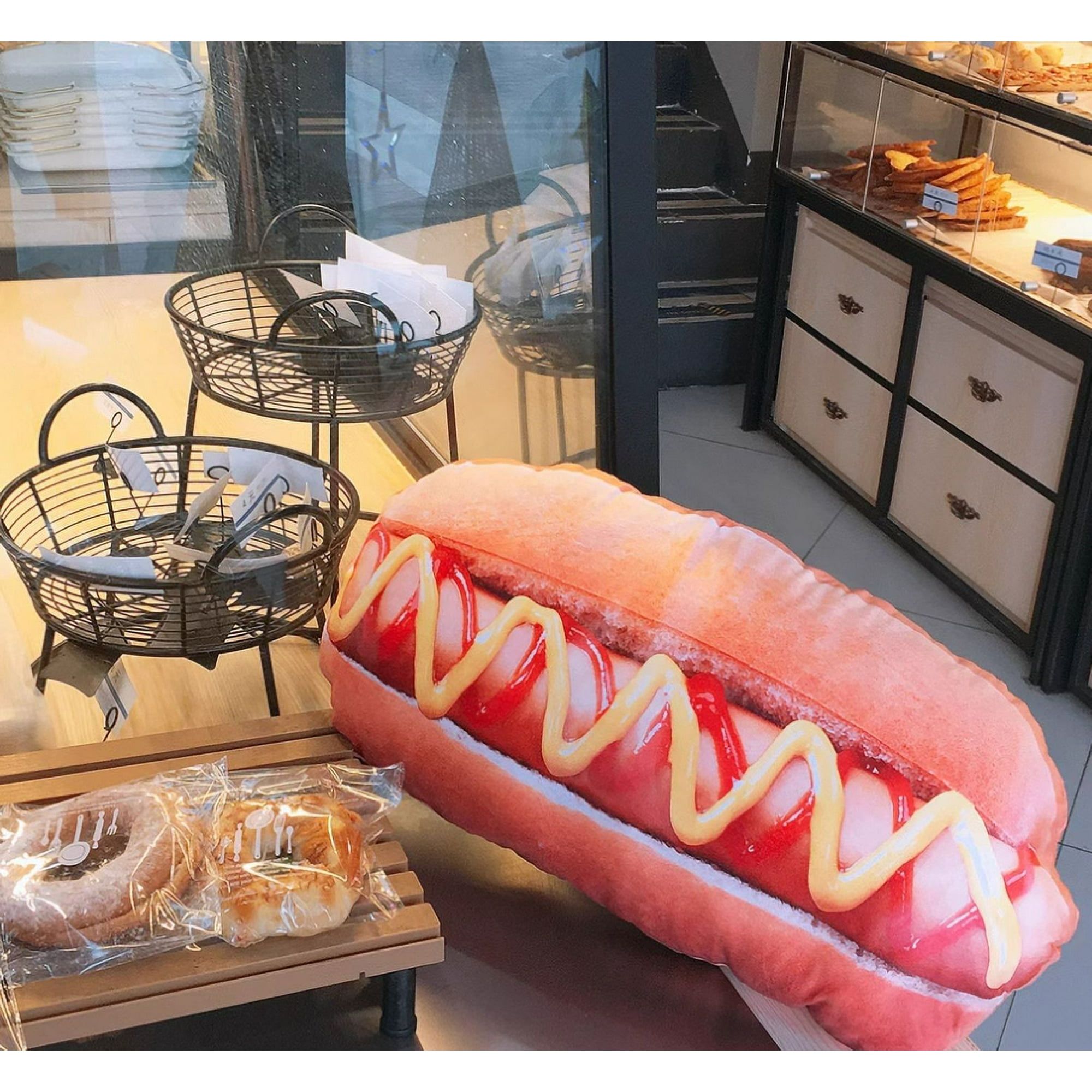 3D Supreme Hot Dog Throw Pillow 55cm Made with Super Soft, Ultra
