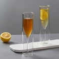 thumbnail image 6 of Cadorn Creative Double - Walled Clear Glass Champagne Flutes, Elegant Drinkware for Toasts, 6 of 6