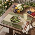 thumbnail image 4 of Sm:)e Rustic Farmhouse Dark Green Paper Braided Placemats Set of 4,12x18 Inch, Seasonal Woven Decoration for Kitchen Dining, Home & Party Use, 4 of 6