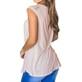thumbnail image 3 of STARVNC Women Lace Rose Patchwork Crew Neck Sleeveless Tank Top, 3 of 4
