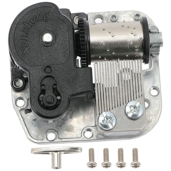 RENACLIPY Compact Hand- Musical Box with Iron Movement, Black ABS Music Box, Ideal Gift for Music