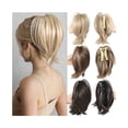 thumbnail image 1 of Chignon Droit en Désordre Postiche Synthétique Queue de Cheval Courte Pince Extensions de Queue de Cheval pour Femmes, 1 of 7