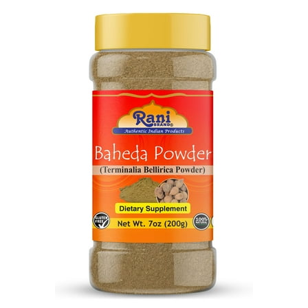 Rani Baheda Powder (Terminalia Bellirica Powder) 7oz (200g) ~ All Natural | No Color | Gluten Friendly | Vegan | Non-GMO | Kosher | No Salt or fillers | Indian Origin