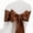 Brown-50, variant on Purple 50 Pack Satin Chair Ribbons Bows Ties For Wedding Party Decor