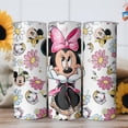 thumbnail image 3 of [NO STRAW] Minnie Mouse Floral 20 oz Skinny Tumbler, cartoon Girly Coffee Cup, Daisy Duck Flower Stainless Tumbler, 3 of 3