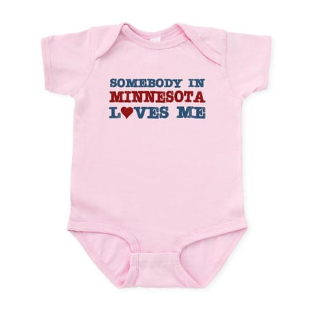 

CafePress - Somebody In Minnesota Loves Me Infant Bodysuit - Baby Light Bodysuit Size Newborn - 24 Months