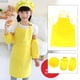 thumbnail image 4 of Delantal de pintura para niños, conjunto de delantal de cocina para niños, delantal + gorro + mangas, talla L, amarillo, 4 of 8