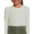 thumbnail image 5 of Wonder Nation Toddler Girl Waffle Knit Top and Corduroy Skirt Set, 2-Piece, Sizes 12M-5T, 5 of 12