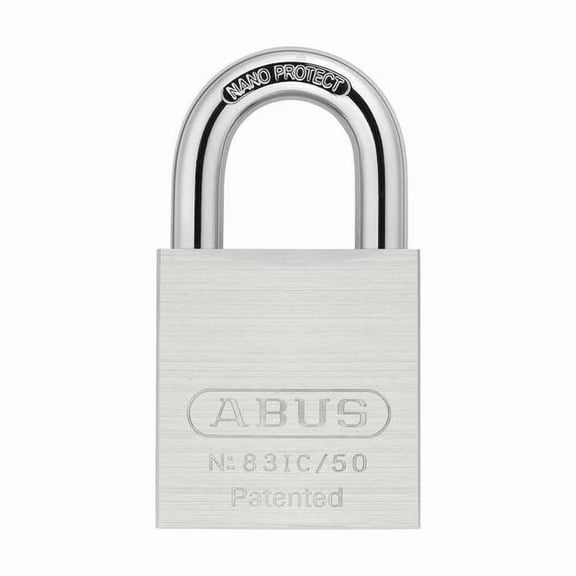 Abus Keyed Padlock, 15/16 in,Rectangle,Silver 83IC/50