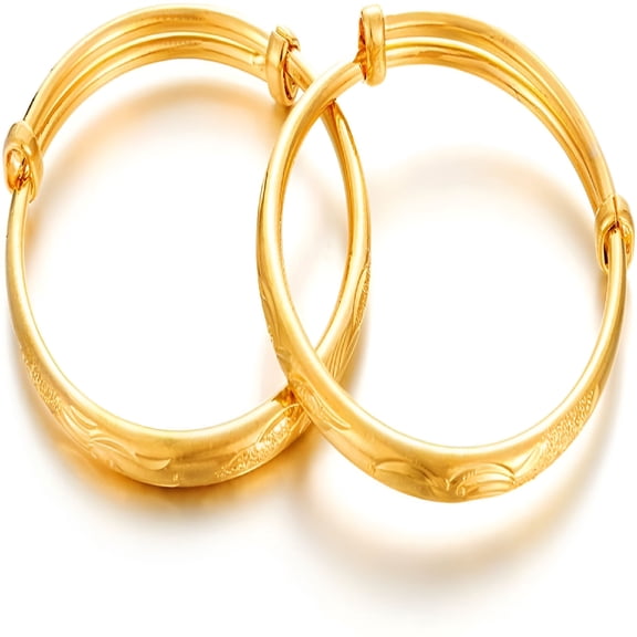 DESIGNICE 2pcs/lot Baby Bracelet for infant Girls Boys 18K Gold Plated Kids Baby Expandable Adjustable Bangles & Bracelets Birthday Christmas Gifts