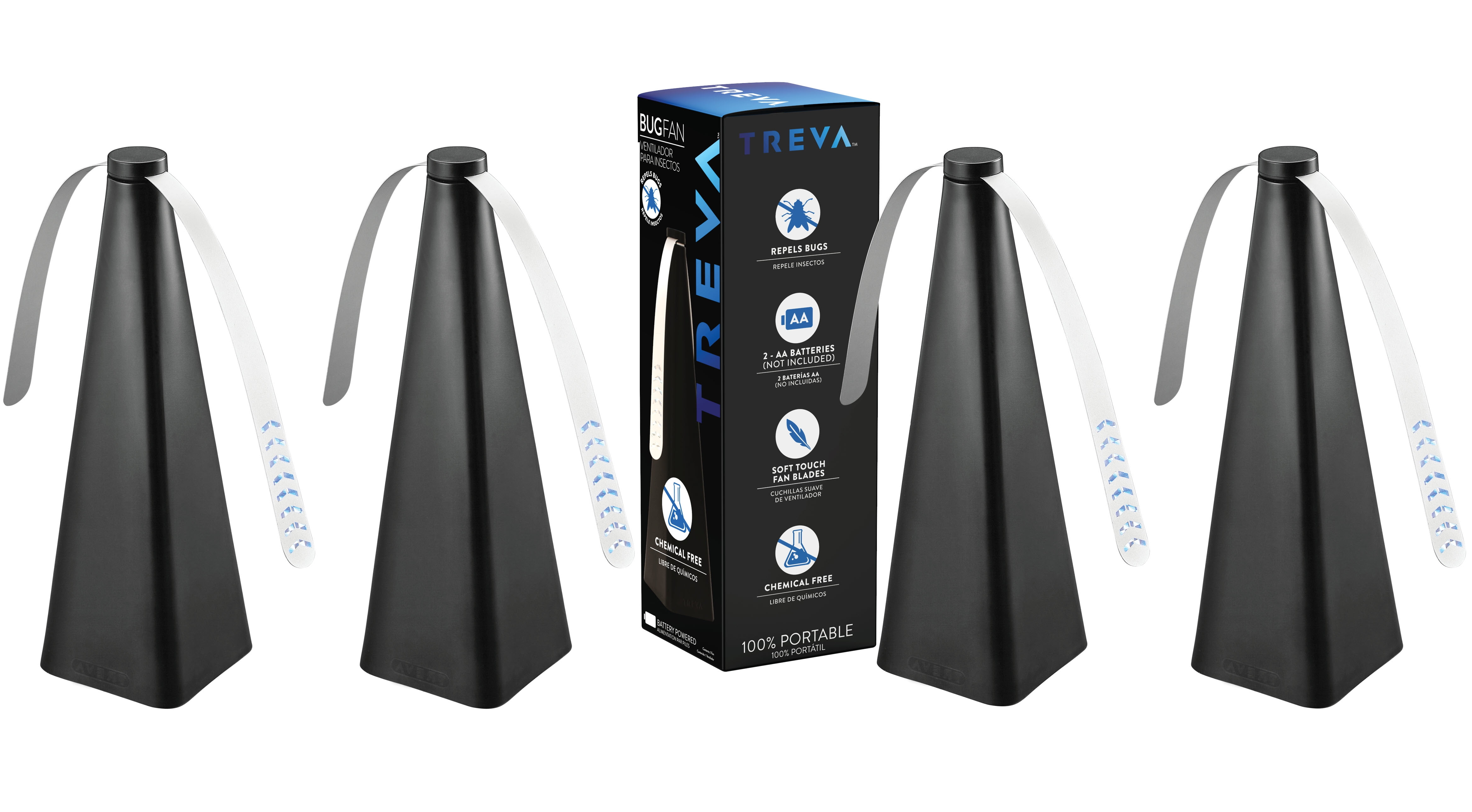 Treva Bug Repellent Fan, NonToxic, Battery Powered, 4 Pack Walmart