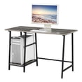 thumbnail image 5 of Pemberly Row Trestle Desk in Weathered Gray Wood with Black Metal Frame, 5 of 8