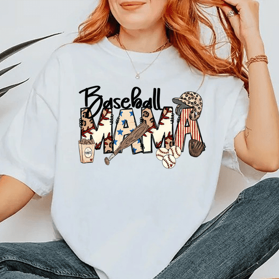 Baseball Mama Graphic T-Shirt – Cute Sports Mom Tee
