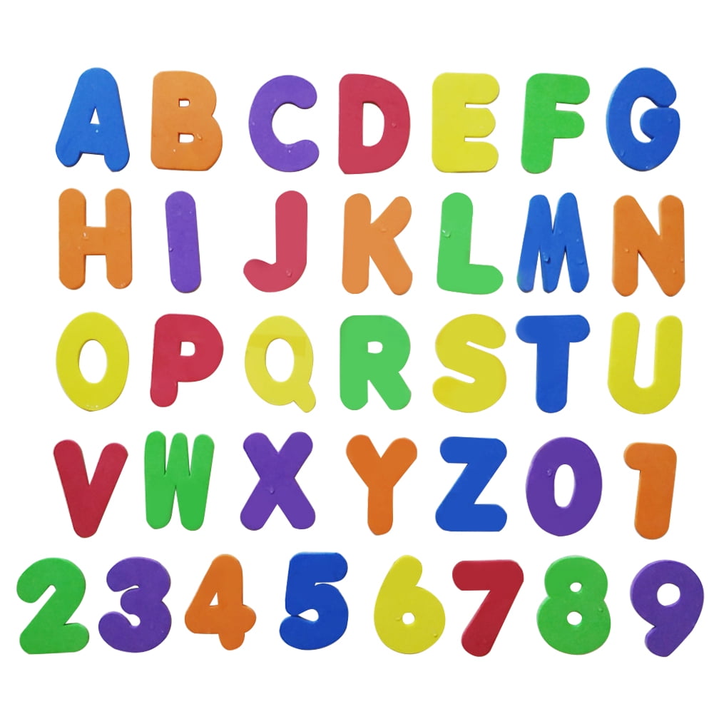 36pcs Educational Floating Bath Letters & Numbers stick on Bathroom Toy 