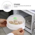 thumbnail image 2 of EeaseCA 1pc Microwave Oven Steamer Round Steam Rack Microwave Oven Steamer Container, 2 of 7