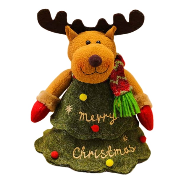 Árbol De Navidad De Dibujos Animados Muñeco De Nieve Elk Santa Claus Bolsa De Manzana Niños Bolsa De Regalo Pequeña Decoraciones Para Año Nuevo Navidad Cateissary HA044579-03