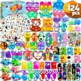 thumbnail image 1 of ZhoHuaBoy 124 Pzas de Recuerdos para Fiestas Infantiles, Rellenos de Bolsas de Regalos, Rellenos de Piñata, Juguetes de Caja Del Tesoro para Edades de 3-12, Premios de Aula, Juguetes Antiestrés Al po, 1 of 8