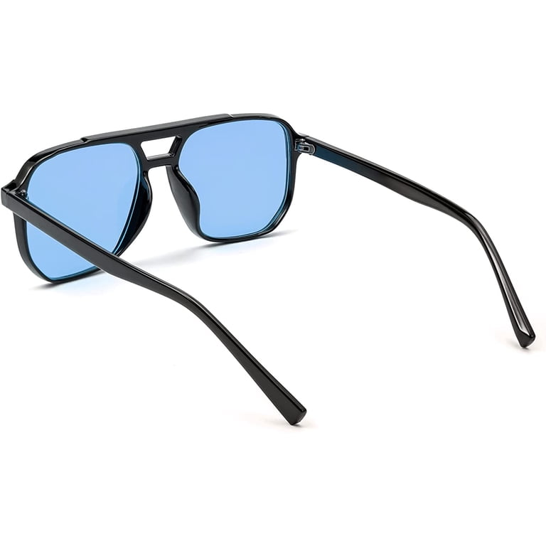 FEISEDY Retro Square Aviator Sunglasses Women Men 70s  display picture 1
