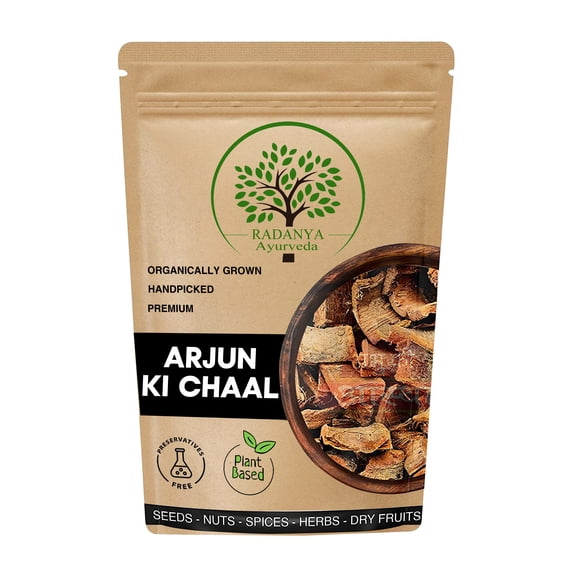 RADANYA Ayurveda Organic Arjun ki Chaal - 400 Gm - Arjuna Bark - Sourced from 100% Organic Farms