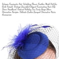 thumbnail image 4 of Sonducket Sombrero tocado para mujer, velo de malla de flores, fiesta de té, boda, escenario, espectáculo, novia, decoración, pinza para el pelo, tocado Sombreros Azul Sonducket AP012465-02, 4 of 5